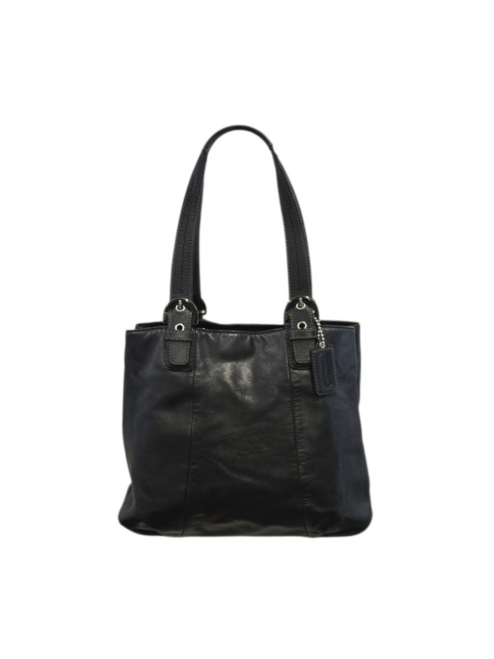 Coach Soho North/South Black Leather Shoulder Bag
